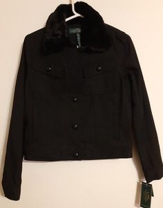LRL Lauren Jeans Co Black Yacht Shimmer Jacket S